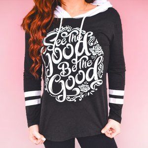 See The Good Be The Good Lightweight Side Slit Hoodie